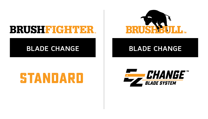 Blade Change Comparison: BrushFighter - standard / BrushBull - EZ Change Blade System