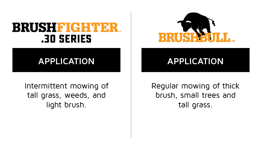 BrushFighter .30 Series Intermittent movwing vs. BrushBull regular mowing