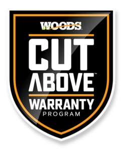 Woods® CUT ABOVE™ Warranty Program Symbol