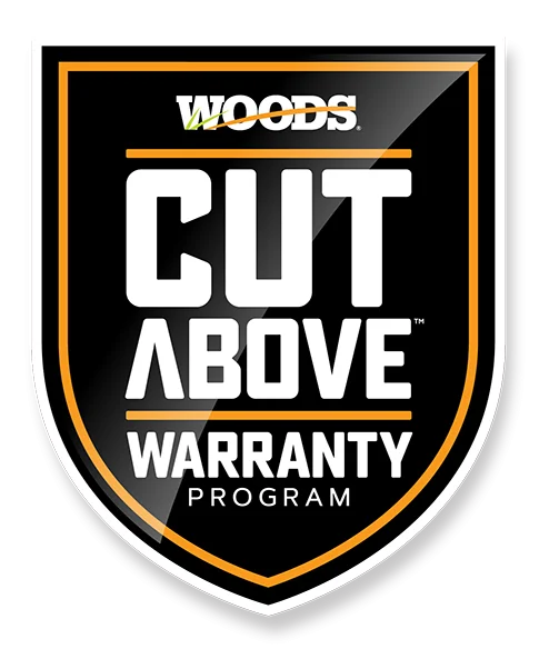 Woods® CUT ABOVE™ Warranty Program Symbol